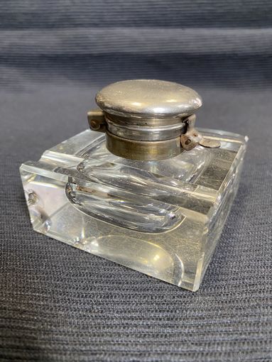 Старинная стеклянная Чернильница