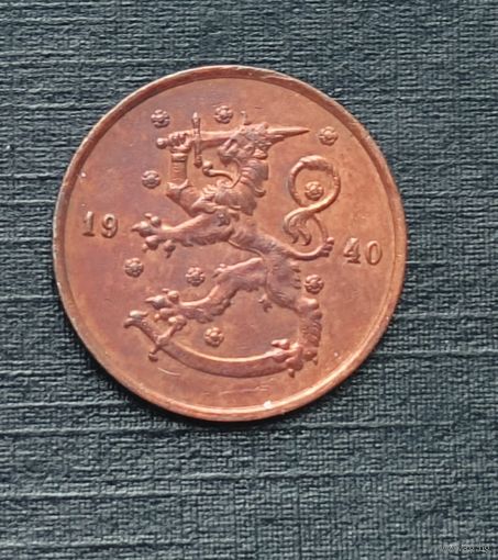 Монета 10 пенни 1940 года Финляндия.