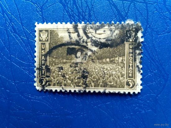 Марка США. Война, вооруженные силы, самолеты, монументы. 1945 (3)