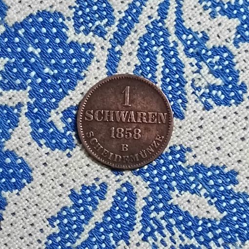 1 шварен(1858г.) Великое герцогство Ольденбург.М.Д.(В) Сохран.