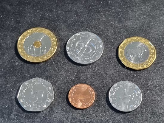 Мавритания 1/5 , 1, 2, 5, 10, 20 угий 2018 6 шт Unc