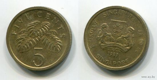 Сингапур. 5 центов (1989, XF)