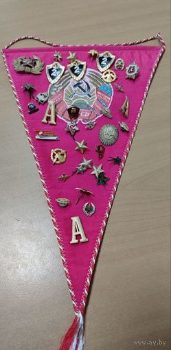 Вымпел, гербовой. Со значками 36 штук