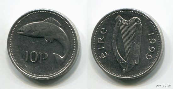 Ирландия. 10 пенсов (1999, XF)