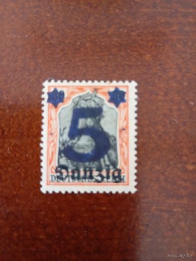 ДАНЦИГ   1920г АЛЛЕГОРИЯ Надпечатка чист