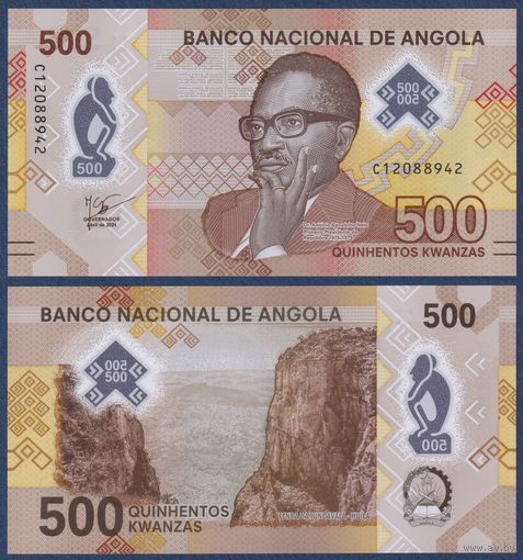 Ангола, 500 кванза 2024 г, P-W161 (C, полимер, пролив Тундавала в Уиле), UNC