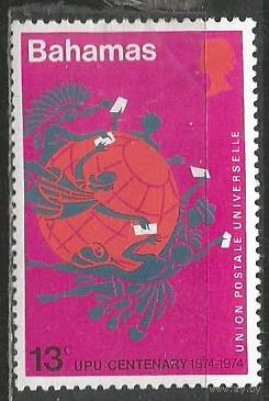 Багамы. 100 лет Всемирному Почтовому Союзу. 1974г. Mi#367.
