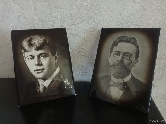 Портрет Есенина, портрет Чехова. Есенин, Чехов.