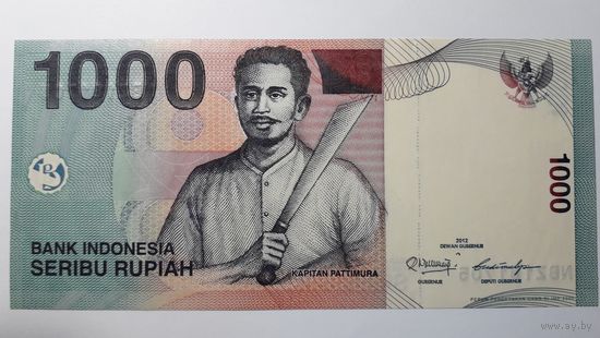 Индонезия, 1000 рупий 2012 г. Серия NBZ. UNC.