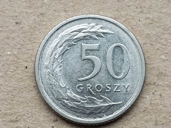 Польша 50 грошей, 2021г. (U-обм)