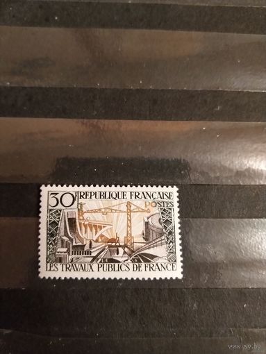 1957 Франция общественные работы чистая клей лёгкая наклейка выпускалась одиночкой (2-6)