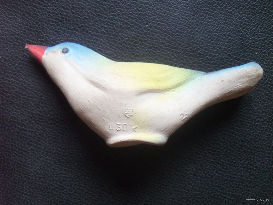 Старая Советская резиновая игрушка Птичка.