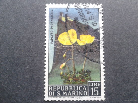 Сан-Марино 1967 цветы