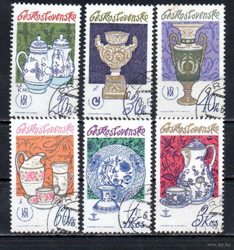 Чехословацкий фарфор Чехословакия 1977 год серия из 6 марок