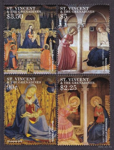2015 Сент-Винсент Гренадины 7535-7538 Рождество - Живопись 10,50 евро