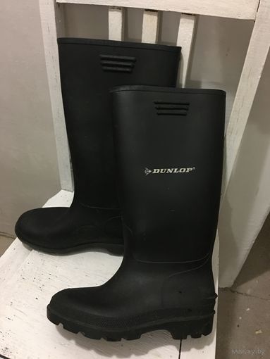 Сапоги резиновые 37 Dunlop Португалия чёрные матовые