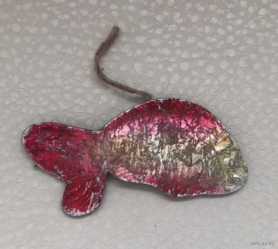 Ёлочная игрушка Рыба картонаж