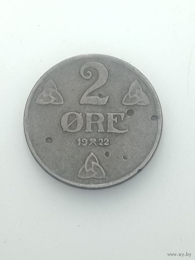 Норвегия 2 эре 1922 года .