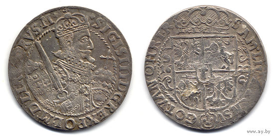 Орт (1/4 талера) 1622, Сигизмунд III Ваза, Быдгощ. Ав: конец легенды - PRVS:M+