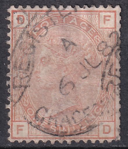 70.Br. Великобритания. Виктория. Стандарт. 1Sh. 1881 г. Mi.#64. Plate 13.