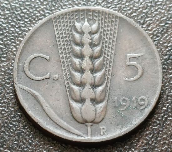 Италия 5 чентезимо, 1919    ( 1-7-2 )