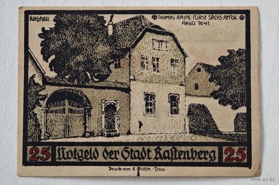 1921 год 25 пфеннигов  Германия