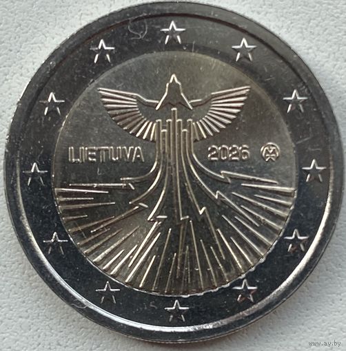 Литва 2 евро 2026 г. Энергетическая независимость Литвы