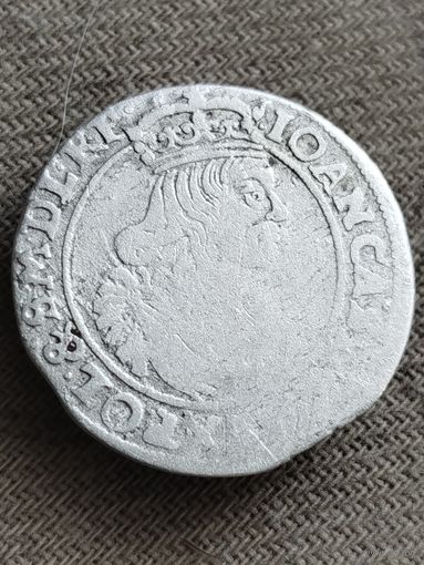 Распродажа -шесть грошей (шостак) 1663г.,Ян казимир,Речь Посполитая