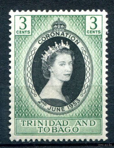 Британские колонии - Тринидад и Тобаго - 1953г. - коронация королевы Елизаветы II - 1 марка - полная серия, MLH [Mi 167]. #2-Bc-D-KS-7