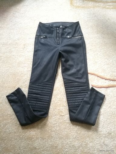 Брюки джеггинсы H&M под кожу, р.40-42