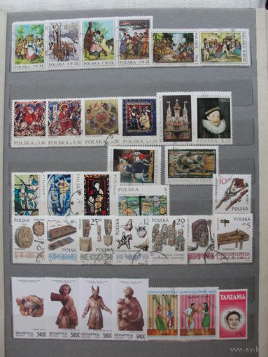 Продажа коллекции с 1 рубля! Культура и искусство на почтовых марках мира.