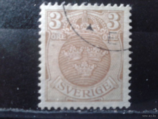 Швеция 1911 Стандарт, герб 3 оре