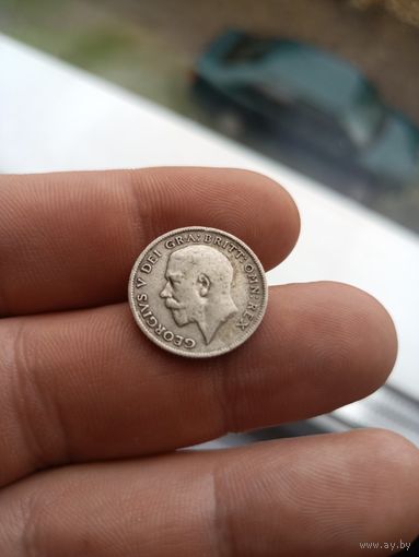 Великобритания 6 пенсов 1914 года серебро 0.925, Георг V
