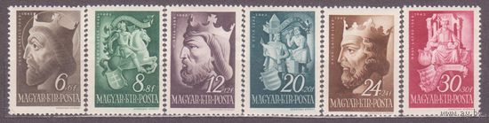 Рейх Венгрия,1942,Mi#699-704, война Венгерские короли династия корона, MNH OG//1
