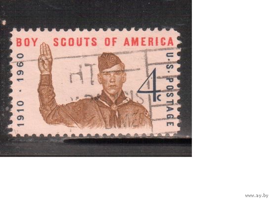 США-1960, (Мих.772) , гаш. , Бойскауты (одиночка)