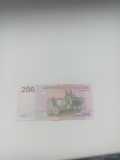 Конго 200 франков 2007 год