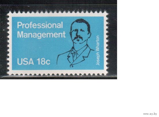 США-1981, (Мих.1491) , **, Личности, Менеджмент, (одиночка)