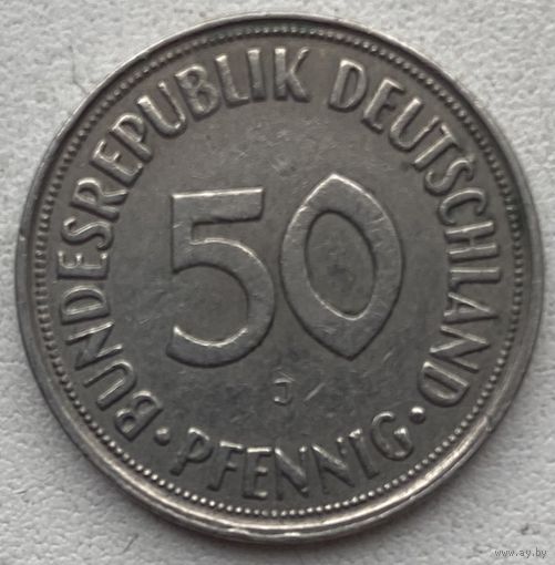 Германия 50 пфеннигов 1967 г. J