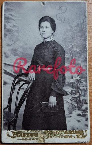 1910-е Визит портрет дама с книгой студийное фото типажи ретро
