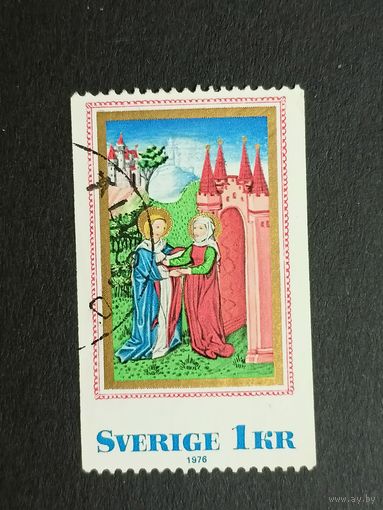 Швеция 1976. Средневековая книжная живопись