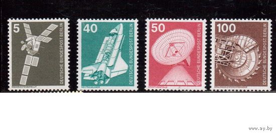 Германия(Берлин)-1975,(Мих. 494-)  ** , Стандарт, Космос, 4 марки