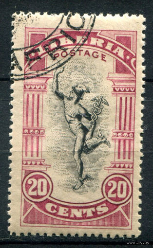 Либерия - 1918г. - ландшафты, фауна, местные мотивы, 20 с - 1 марка - гашёная с клеем [Mi 158]. #4-W1-119-A-1