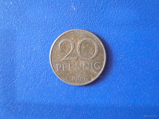 Германия (демократическая республика) 20 пфеннигов 1969 года