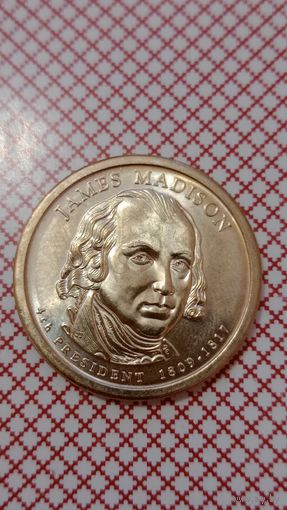 США 1 доллар 2007 D 4 президент Джеймс Мэдисон