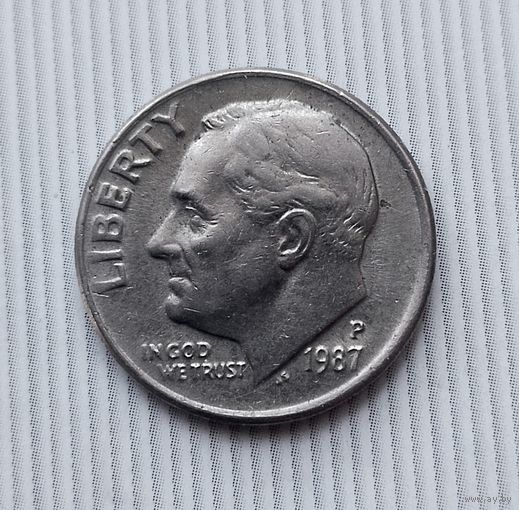 1 дайм 1987(P) года США. Красивая монета!