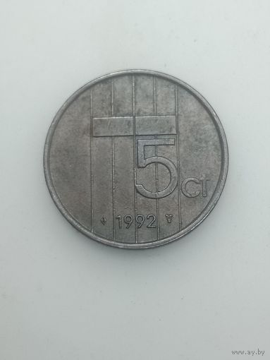 Недерланды 5 гульденов 1992 года .