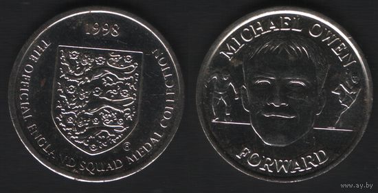 Official England Squad. Forward. Michael Owen -- 1998 - The Official England Squad Medal Collection (f0