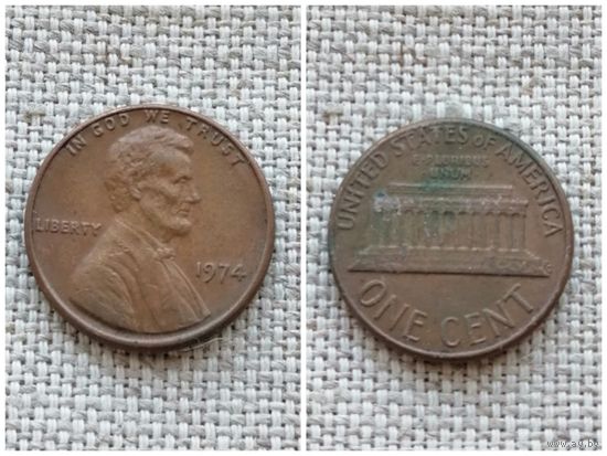США  1 цент 1974