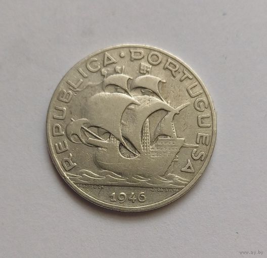 5 эскудо, 1946г.650 пр.,Португалия.Тираж 404 000т.