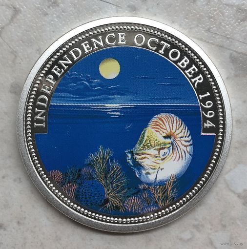 5 долларов Палау 1994 г. Независимость / Independence October 1994, UNC, Ag 900